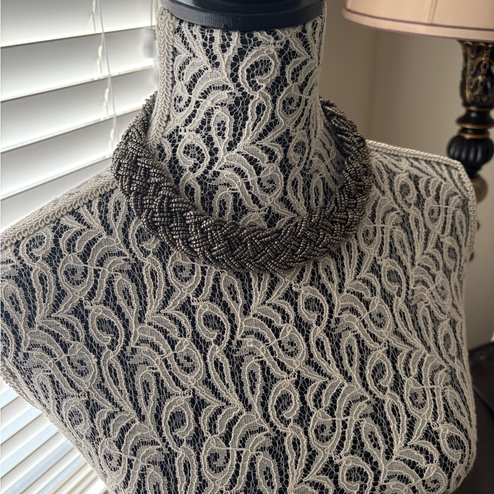 Elegant Black Beaded Necklace